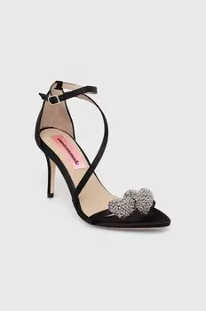 Сандалии Amy Satin Heart, изготовленные на заказ Custommade, черный