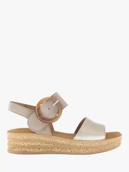 Сандалии андре с ремешками и пряжками Gabor, цвет Pewter/Taupe