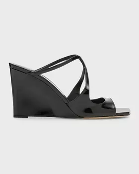 Сандалии Anise из лакированной кожи на танкетке Jimmy Choo
