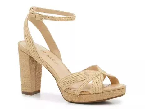 Сандалии Anne Klein Vex, бежевый цвет, рафия