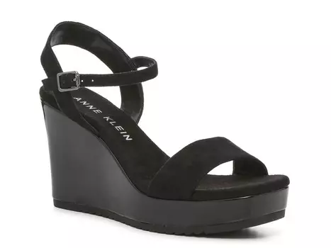 Сандалии Anne Klein Windsor на танкетке, черный