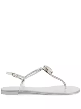 Сандалии Anthonia с эффектом металлик Giuseppe Zanotti, серебяный