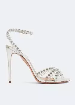 Сандалии Aquazzura Tequila Plexi, серебряный