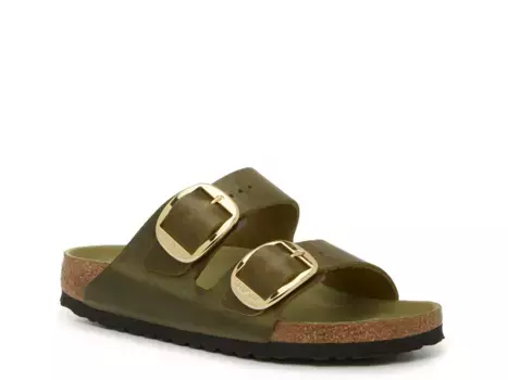 Сандалии Arizona Big Buckle Slide Sandal Birkenstock, темно-зеленый