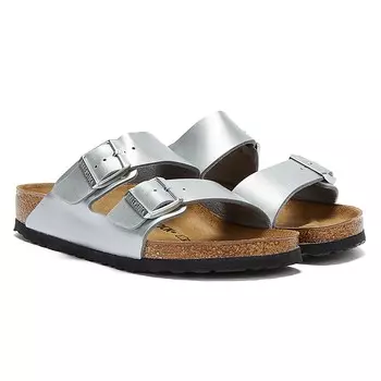 Сандалии arizona birko flor Birkenstock, серебряный