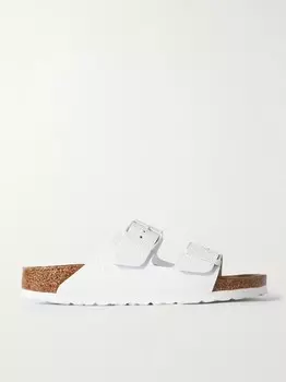 Сандалии Arizona из фактурной кожи Birkenstock, белый