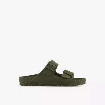 Сандалии arizona из искусственной кожи с двумя ремешками Birkenstock, хаки