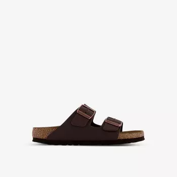 Сандалии Arizona из искусственной кожи с двумя ремешками Birkenstock, коричневый
