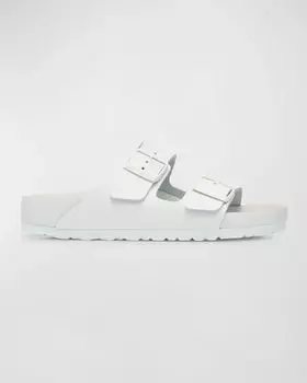 Сандалии Arizona из изысканной кожи с двойной пряжкой BIRKENSTOCK, цвет White