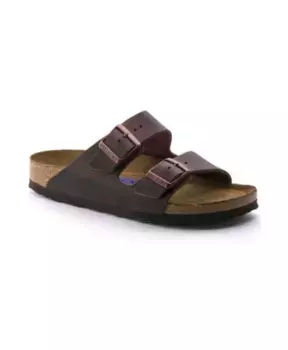 Сандалии Arizona из промасленного нубука с мягкой стелькой Birkenstock, коричневый