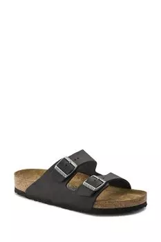 Сандалии Arizona из промасленной кожи Birkenstock, черный