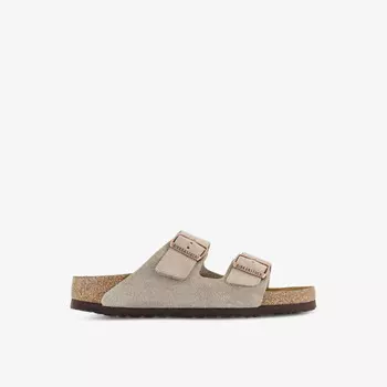 Сандалии Arizona из замши с двойным ремешком Birkenstock, коричневый