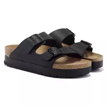 Сандалии Arizona на платформе Vegan от Papillio Birkenstock, черный