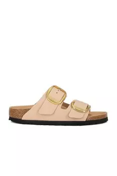 Сандалии Arizona с большой пряжкой Birkenstock, цвет High Shine Nude
