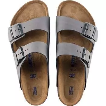 Сандалии Arizona с мягкой стелькой женские Birkenstock, цвет Dove Gray Nubuck
