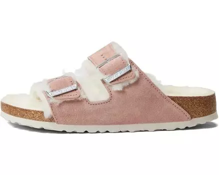 Сандалии Arizona Shearling Birkenstock, розовая глина