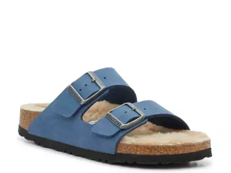 Сандалии Arizona Shearling Slide Sandal Birkenstock, синий