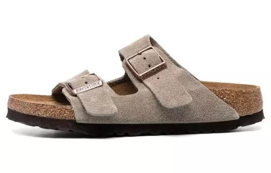 Сандалии Arizona Soft Footbed из замши Birkenstock, цвет Taupe