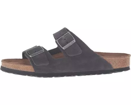 Сандалии Arizona Soft Footbed - Suede (Unisex) Birkenstock, серый