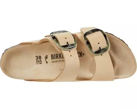 Сандалии Arizona Torty Big Buckle Birkenstock, миндальный нубук