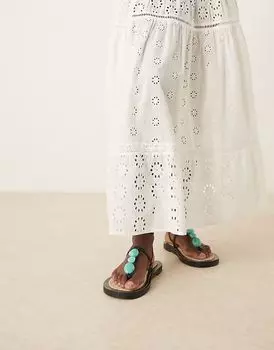 Сандалии-эспадрильи ASOS DESIGN Jewel с черной стелькой и отделкой из синего мрамора