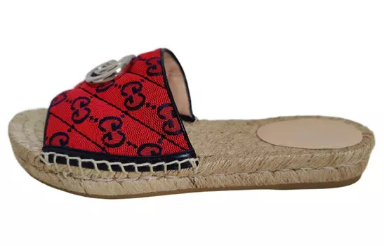 Сандалии эспадрильи GG Matelass красные Gucci