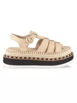 Сандалии-эспадрильи на платформе Farm Rio, бежевый