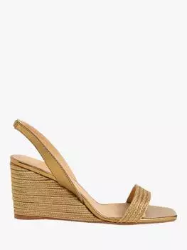 Сандалии-эспадрильи на танкетке из натуральной кожи barby Castaer, цвет Oro Viejo