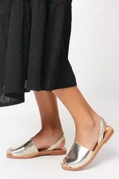 Сандалии-эспадрилья Franchesco с открытой пяткой и открытым носком Wallis, золото