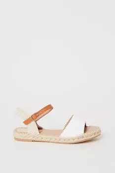 Сандалии-эспадрилья на плоской подошве из смешанных материалов Ischia Oasis, белый