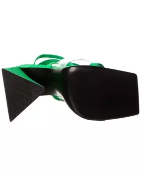 Сандалии Attico Isa из замши и винила The Attico, зеленый