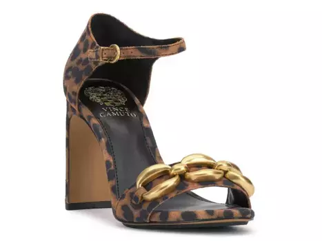 Сандалии Aurelia Vince Camuto, Brown/Black Leopard Print Suede