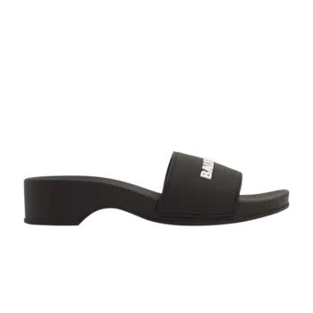 Сандалии Balenciaga Balenciaga Wmns Pool Wedge Slide 'Black White', черный