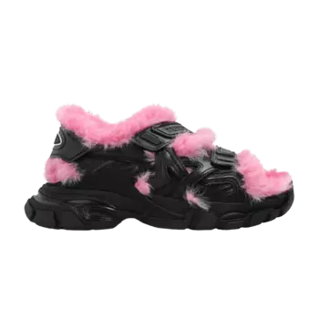Сандалии Balenciaga Balenciaga Wmns Track Sandal 'Black Pink Faux Fur', черный
