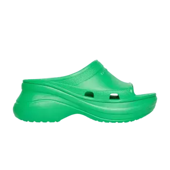 Сандалии Balenciaga Crocs x Balenciaga Pool Slide Sandal Green, зеленый