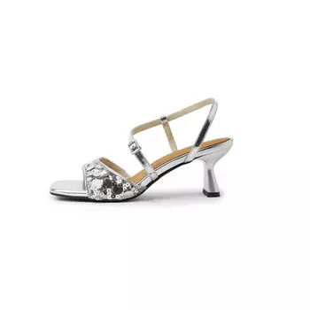 Сандалии BalletCat One-Strap Sandals Women's, серебряный