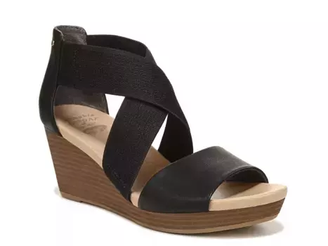 Сандалии Barton Band Wedge Dr. Scholl'S, Black Synthetic