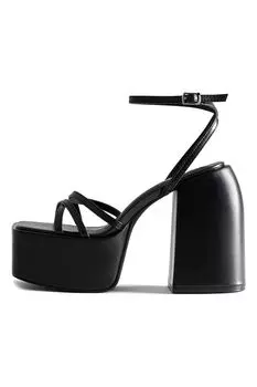 Сандалии Belcia из экокожи на массивном каблуке Raid, черный