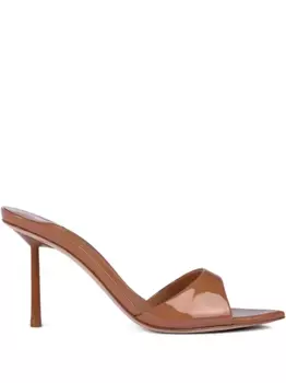 Сандалии Bella из лакированной кожи 80 мм Le Silla, коричневый