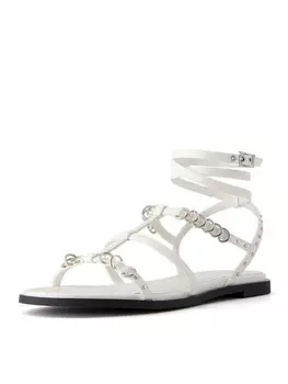Сандалии Bershka Strap Sandals, белый