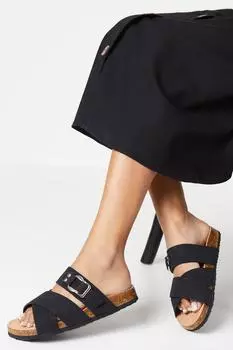 Сандалии Bethany с пряжкой и скользящей стелькой Oasis, черный