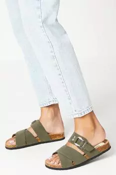 Сандалии Bethany с пряжкой и скользящей стелькой Oasis, хаки