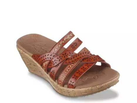Сандалии Beverlee New Resort Wedge Sandal Skechers, цвет cognac