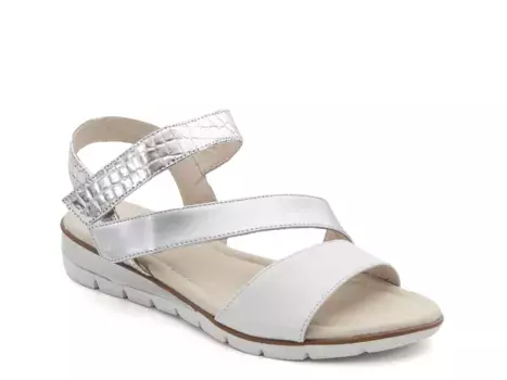 Сандалии Billy Wedge Sandal David Tate, серебряный/металлик/мультиколор