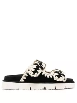 Сандалии Bio с пряжками Mou, черный