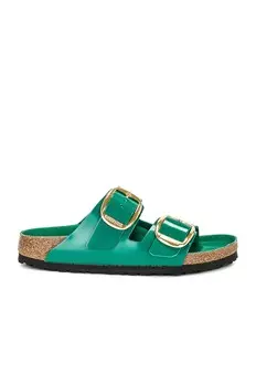 Сандалии Birkenstock Arizona Big Buckle High Shine, цвет Digital Green