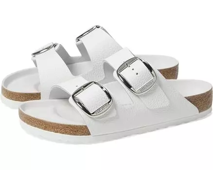 Сандалии Birkenstock Arizona Big Buckle - Leather, цвет White Leather