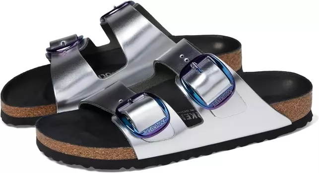 Сандалии Birkenstock Arizona Big Buckle - Metallic Leather, цвет Metallic Silver