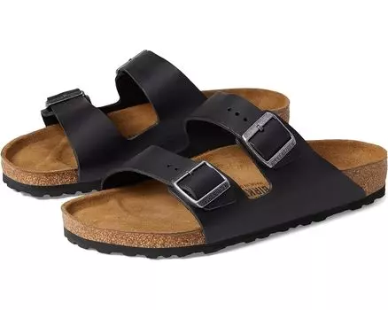 Сандалии Birkenstock Arizona Grip - Leather, цвет Vintage Black Leather