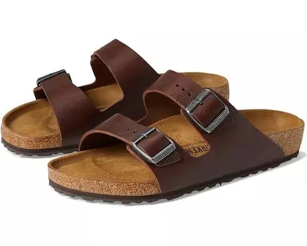 Сандалии Birkenstock Arizona Grip - Leather, цвет Vintage Roast Leather